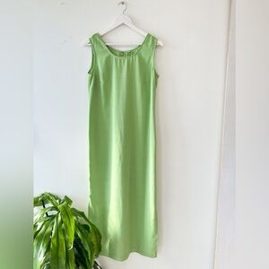 Vintage - Sleeveless Maxi Dress - Bright Green - Size 12